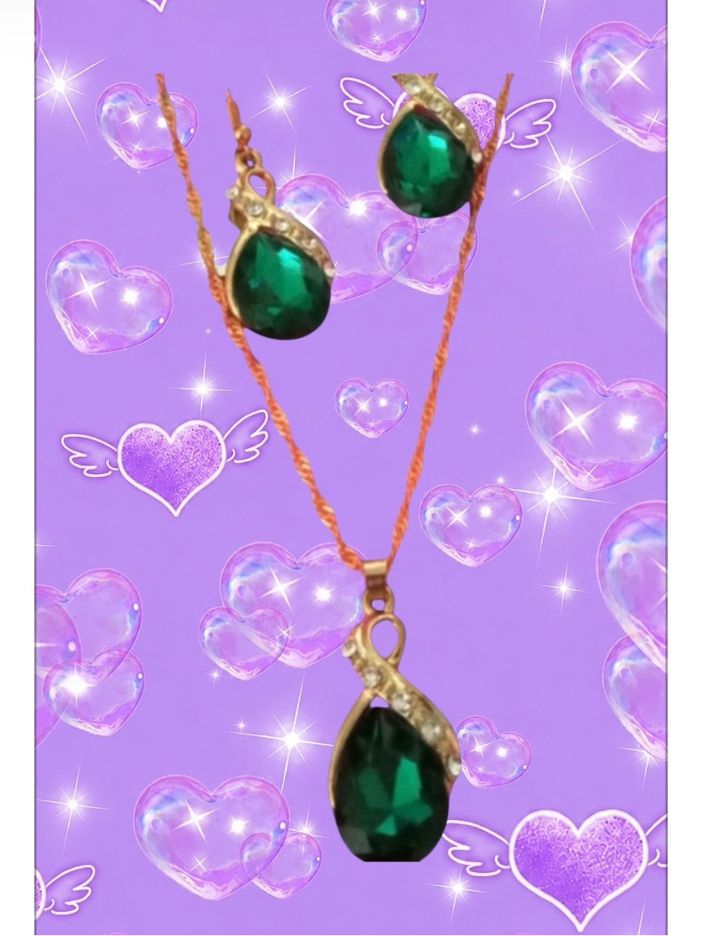 Green necklace set